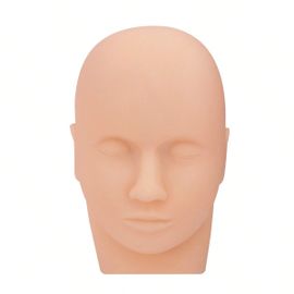 Tête de mannequin pour la pratique des cils,tête plate,tête de beurre,tête de visage - Type yellow
