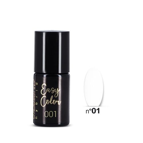 Vernis Semi Permanent Hybride Easy Colour Serie 01 Blanc Céleste Multicolore