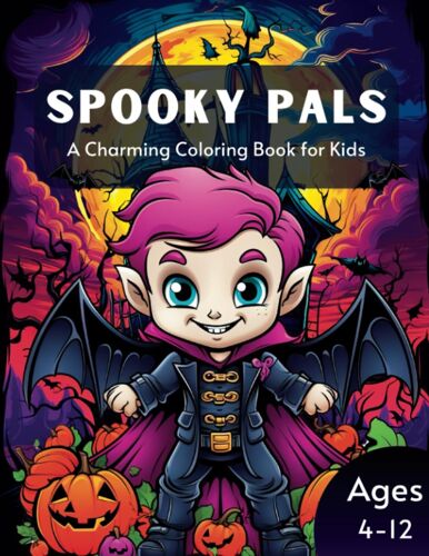 Spooky Pals: A Halloween Coloring Book For Kids (Cute Coloring Books For Kids)