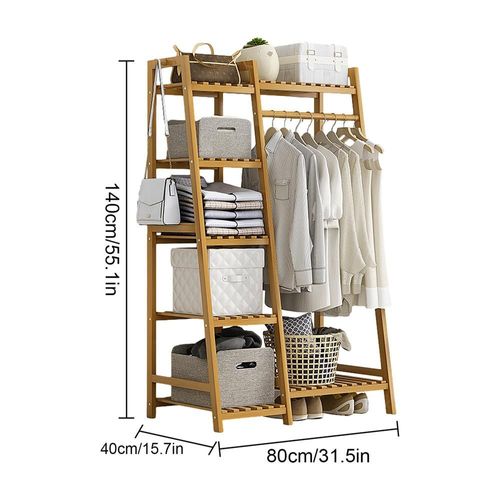 Cintre Sur Pied En Bois Multicouche T1 Pour Vêtements,Sacs À Manteaux,Armoires De Salon,Étagères À Étagères,Organisateur De Vêtements - Type Upgrade 80cm