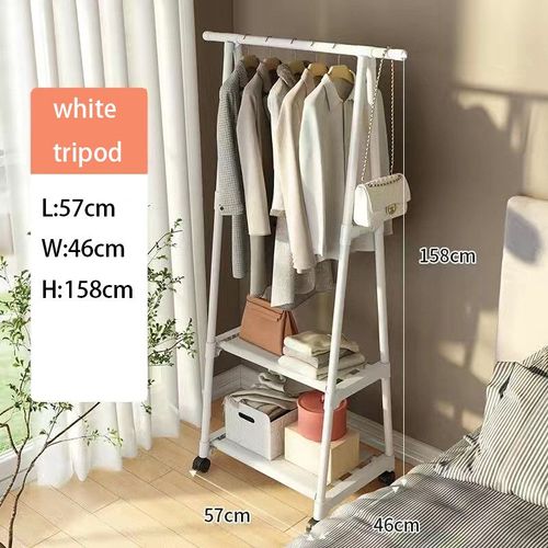 Cintre Sur Pied En Bois T1 Pour Vêtements De Sol,Accessoire Pour Manteaux,Sacs Muraux,Armoires De Salon,Étagères - Type White