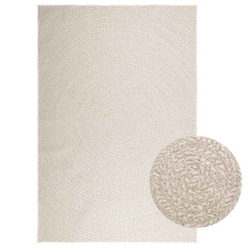 Vidaxl Tapis Zizur Crème 160x230 Cm Aspect De Jute Intérieur Extérieur