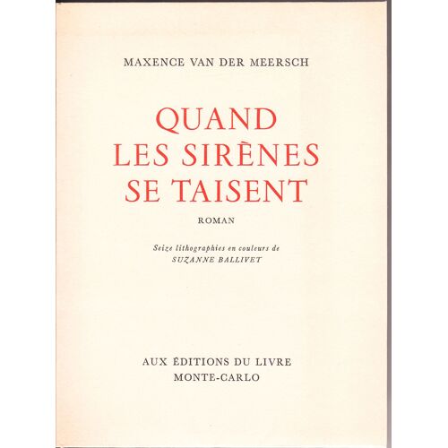 Quand Les Sirènes Se Taisent