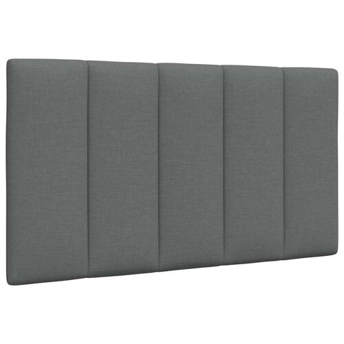 vidaXL Coussin de tête de lit gris foncé 90 cm tissu