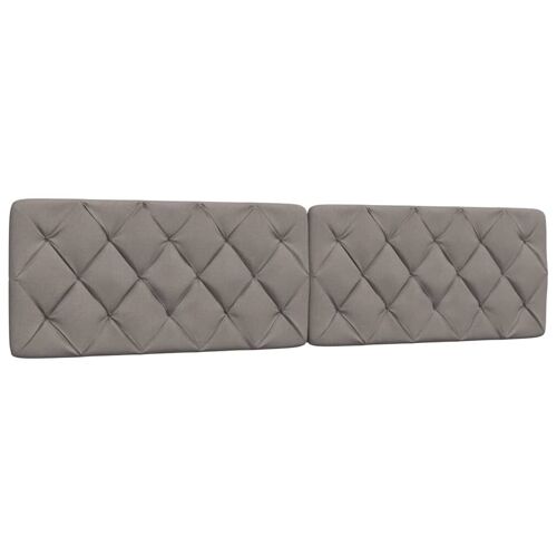 vidaXL Coussin de tête de lit taupe 200 cm tissu