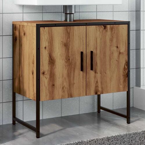 Vidaxl Armoire Lavabo De Salle De Bain Chêne Artisanal 60x33x60 Cm