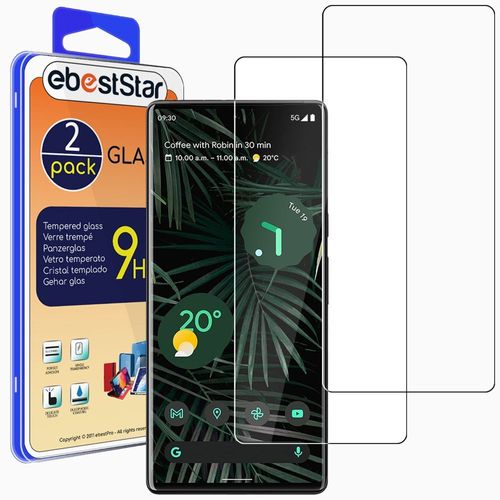 Ebeststar - [Pack X2] Verre Trempé Pour Google Pixel 6 Film Vitre Protection Ecran Anti-Rayure, Pose Sans Bulles [Dimensions Precises Smartphone : 160.4 X 75.1 X 8.2 Mm, Écran 6.4'']