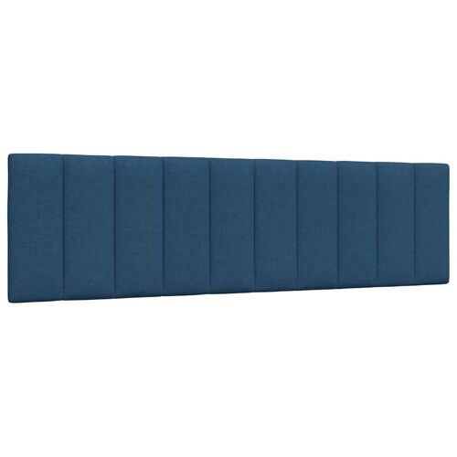 vidaXL Coussin de tête de lit bleu 180 cm tissu