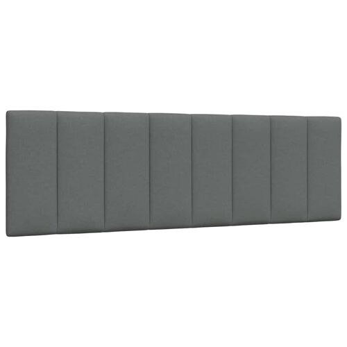 vidaXL Coussin de tête de lit gris foncé 160 cm tissu