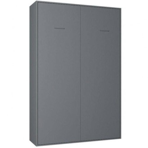 Armoire Lit Escamotable Smart-V2 Gris Graphite Mat Couchage 140*200 Cm.