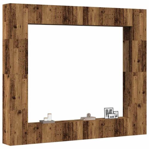 Vidaxl Ensemble De Meuble Tv Mural 8 Pcs Vieux Bois Bois D'ingénierie