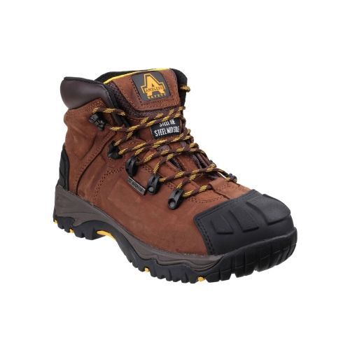 Amblers Hommes Alers Safety Fs39 Chaussures De Sécurité Imperméables Bottes Travail En Cuir Brun