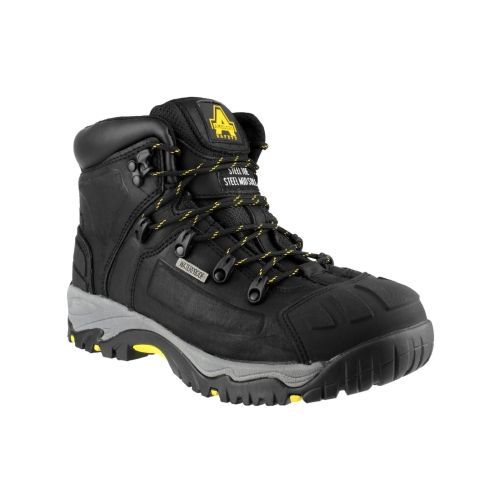 Amblers Hommes Alers Fs32 Chaussures De Sécurité Imperméables Bottes Travail En Cuir Noir