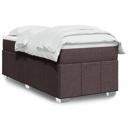 vidaXL Sommier à lattes de lit avec matelas Marron foncé 90x200 cm