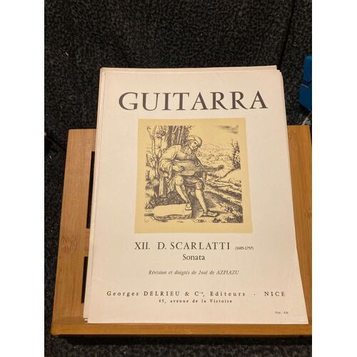 D. Scarlatti Sonata Partition Guitare José De Azpiazu Editions Delrieu