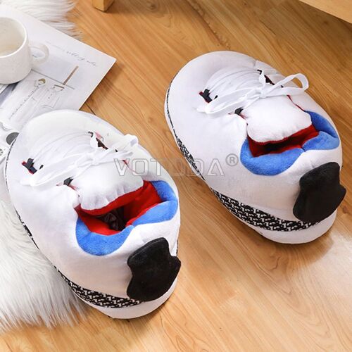 Baskets D'hiver En Peluche Pour Hommes Et Femmes, Pantoufles Chaudes, Drôles Et Mignonnes, Chaussures De Maison Unisexes, En Coton, Taille Unique