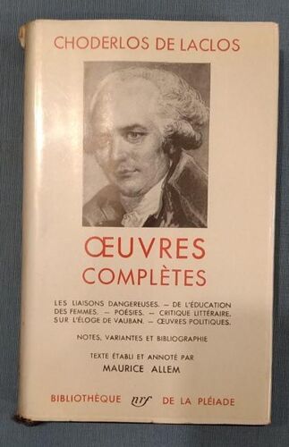 Choderlos De Laclos Oeuvres Complètes - Pléïade