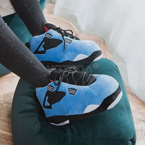 Baskets D'hiver En Peluche Pour Hommes Et Femmes, Pantoufles Chaudes, Drôles Et Mignonnes, Chaussures De Maison Unisexes, En Coton, Taille Unique