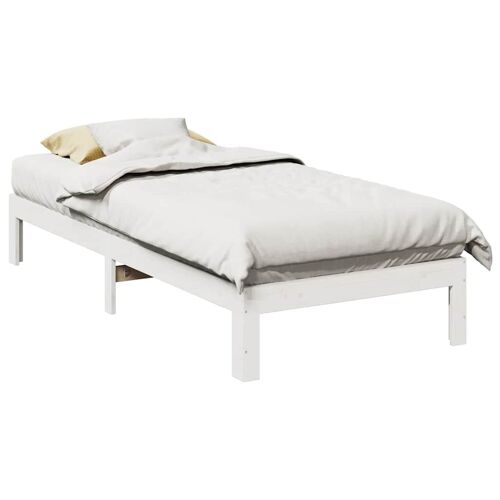 vidaXL Cadre de lit sans matelas blanc 80x200 cm bois massif de pin