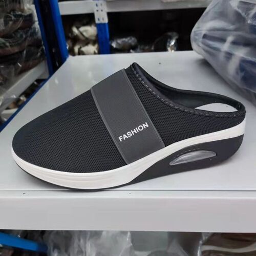Chaussures De Marche Orthopédiques Pour Femmes, Pantoufles Ajourées Coussin D'air, Enfiler, Pour Diabétiques, Diapositives En Maille Respirante