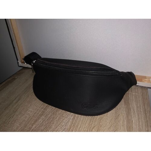 Sacoche Lacoste en Cuir Noir