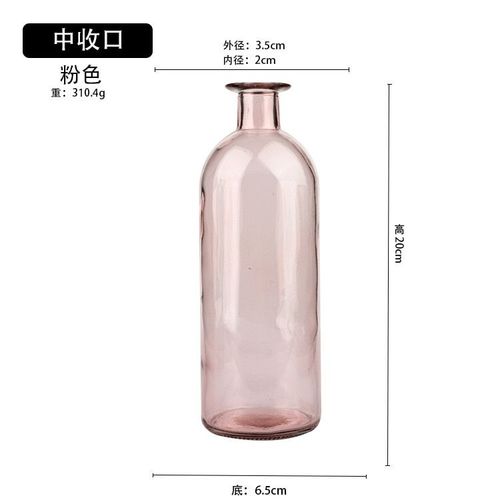 6.5 cm rose - Vases De Salon Contenant Des Fleurs Séchées, Style Nordique Pour La Maison, Accessoires En Verre Transparent, Décoration Ins Avec Aneth