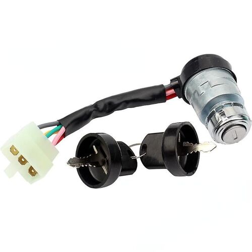 Étanche 5 Fils 5 Broches Interrupteur De Clé De Contact Démarrage Serrure Avec 2 Clés Compatible4 Temps 50cc 70cc 90cc 110cc 125cc 150cc Moteur Go Kart