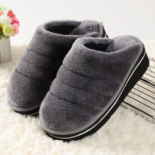 Chaussures Talons Hauts Antidérapants, Imprimés Léopard, Grande Taille, En Coton, Semellepaisse, Pour La Maison, Hiver