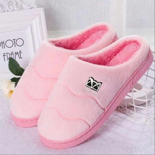 Chaussures Talons Hauts Antidérapants, Imprimés Léopard, Grande Taille, En Coton, Semellepaisse, Pour La Maison, Hiver