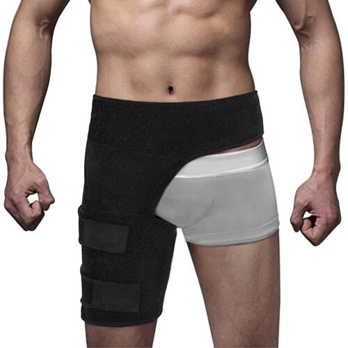 Bandage De Cuisse Douleur Compression De Compresse Hanche Bandage De Cuisse Réglable Hanche / Aine Support Avec Velcro Pour Le Soulagement De La Douleur À La Cuisse