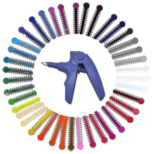 Kit d'appareils orthodontiques comprenant un outil de ligature orthodontique et des élastiques annulaires, un élastique orthodontique, un support Ligas Para Ortodoncia, un outil de bande en caoutchouc