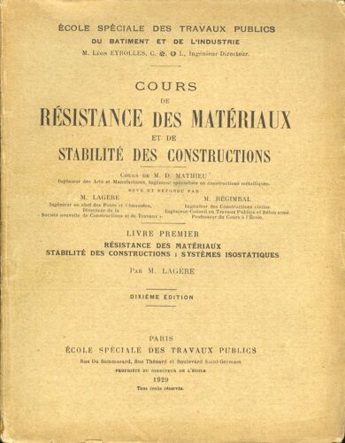 Cours De Résistance Des Matériaux Et De Stabilité Des Constructions