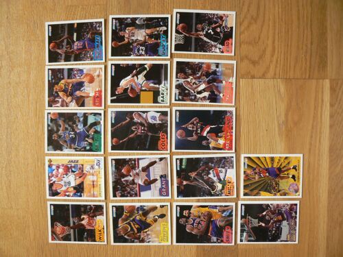 Cartes Us Nba De Basketball. Lot De 16 Cartes Fleer'93-94 + 1 Carte 1992-93