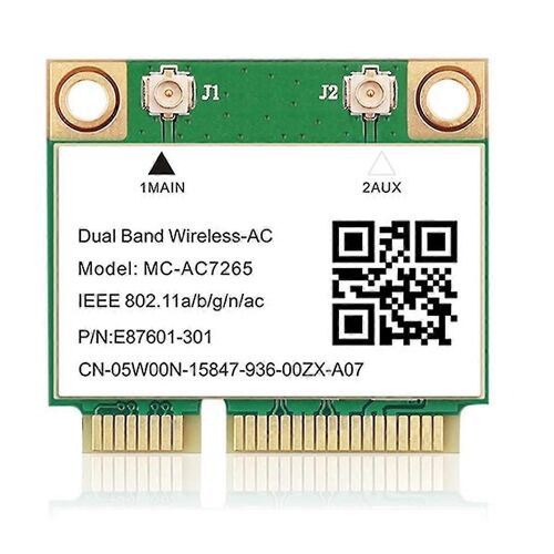 1200Mbps Bluetooth 4.2 Mini PCI-E Wifi Carte -AC7265 Carte réseau sans fil 7265 802.11ac 2.4G 5Ghz f