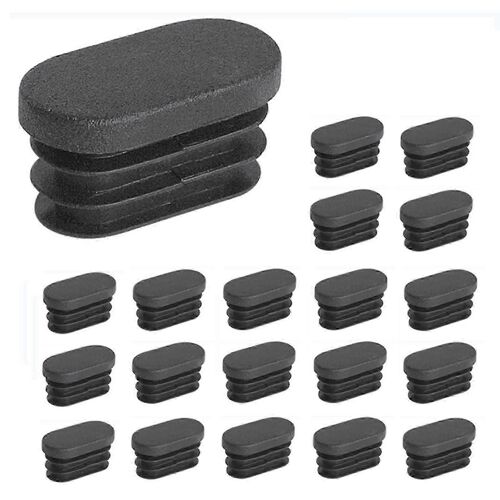 15x30mm Capuchons D'extrémité En Plastique, Pour Meubles Pieds Tubes Embouts Ovales, Pour Bouchon De Pieds De Chaise En Plastique, Pour Tuyau Ovale 100 Pièces