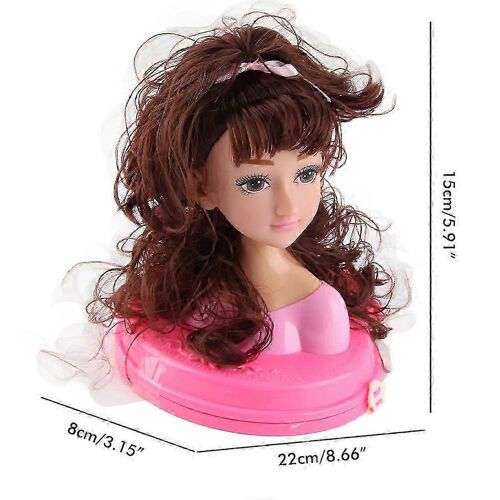 Tête de poupée coiffure ensemble pour les enfants faire semblant de jouer au maquillage et à l'habillage jeu de jouet pour les filles