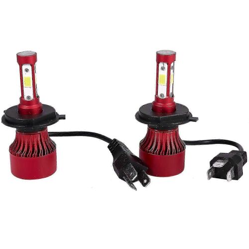 H4 Hb2 9003 2200w 330000lm Kit De Phares À Led 4 Côtés Hi / Lo Ampoules 6000k