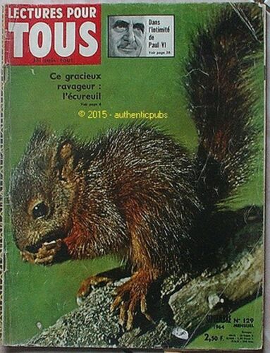Lecture Pour Tous, 129,  Ecureuil Le Pape Paul Vi Chambord 129 