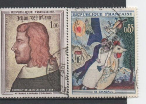 France 1963/64: Lot De 2 Timbres Tableaux N° 1398 Et 1413.