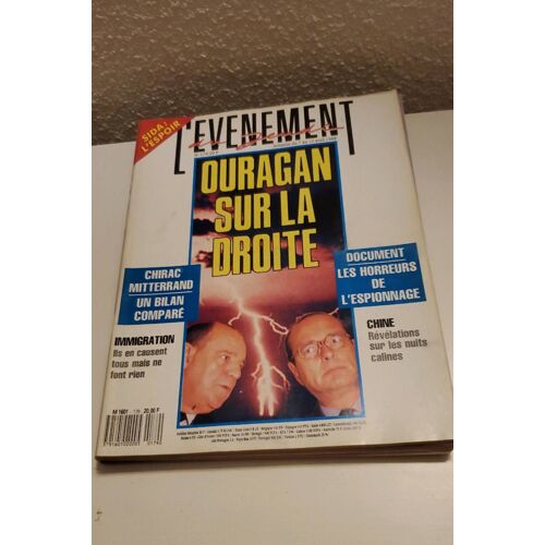 L'événement Du Jeudi N°179 7 Au 13 Avril 1988 Chirac Mitterrand Espionnage Chine Immigration
