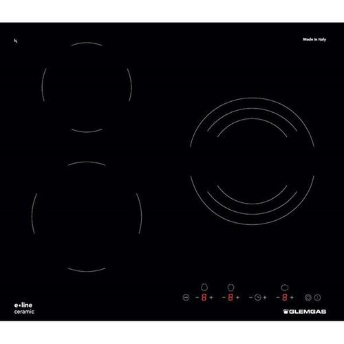 Glem Gas - Table vitrocéramique 60 cm - 3 foyers hi-light dont 1 extensible - 5,7 gth63et