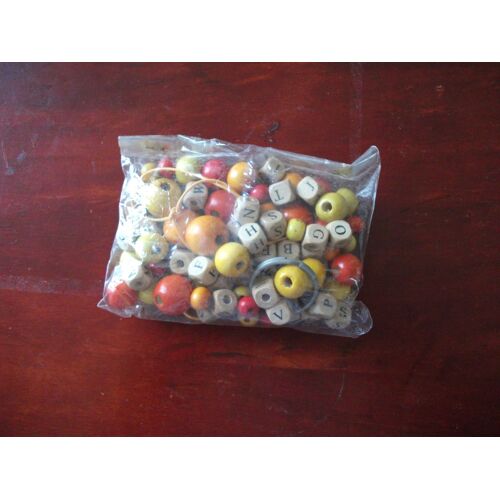 Kit De Perles De Bois Orange Et Rouge