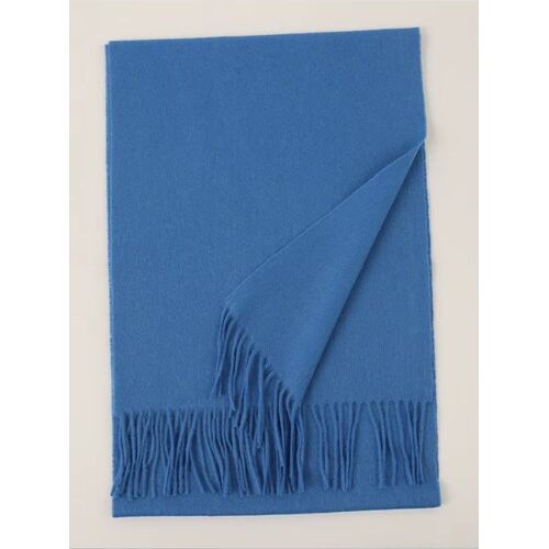 Écharpe En Laine, Chaude Et Confortable, 30 X 180 Cm, Bleu
