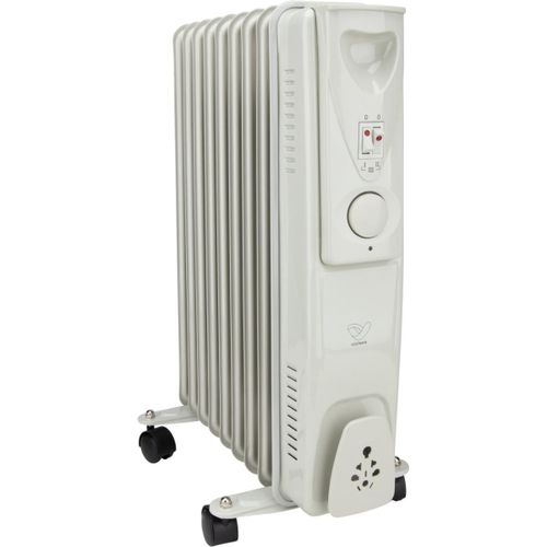 Radiateur mobile bain d'huile 2000W - blanc - Voltman