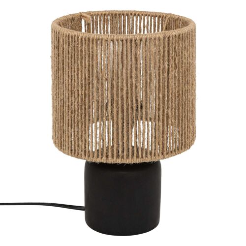 Lampe Cylindre En Céramique - Noir
