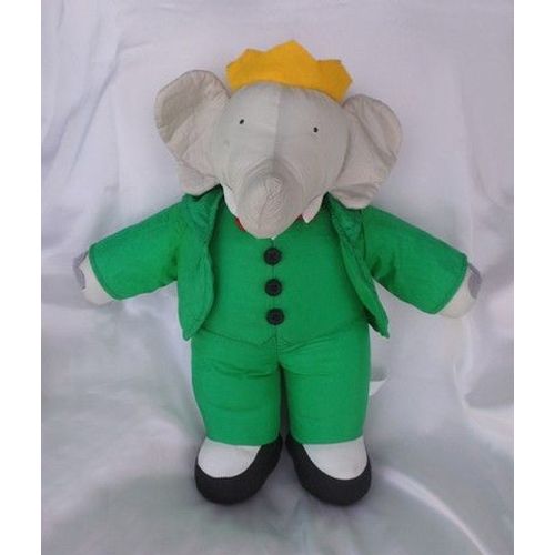 Doudou Peluche Babar Style Toile De Parachute Vintage Ideal Loisirs 1998