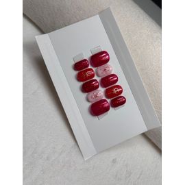Press On Nails Noël  Rouge