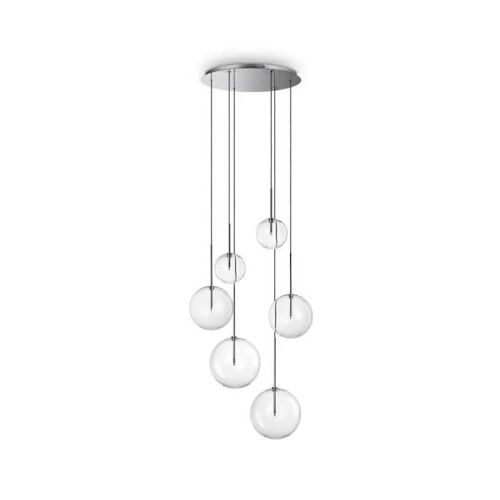 Ideal Lux Equinoxe Plafonnier Suspendu À 6 Ampoules Chromé