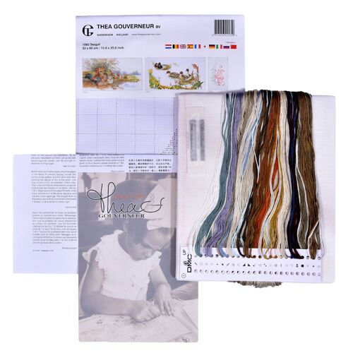 Thea Gouverneur - Kit De Point De Croix Compté - Mouette - Lin - 32 Compter - Pour Adultes - 1062