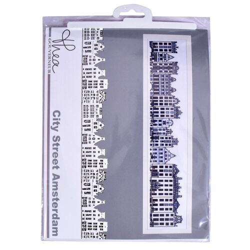 Thea Gouverneur - Kit De Point De Croix Compté - City Street Amsterdam - Lin - 32 Compter - Pour Adultes - 873